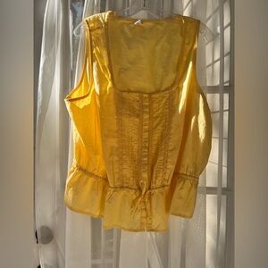 Old Navy Yellow Ruffle Blouse